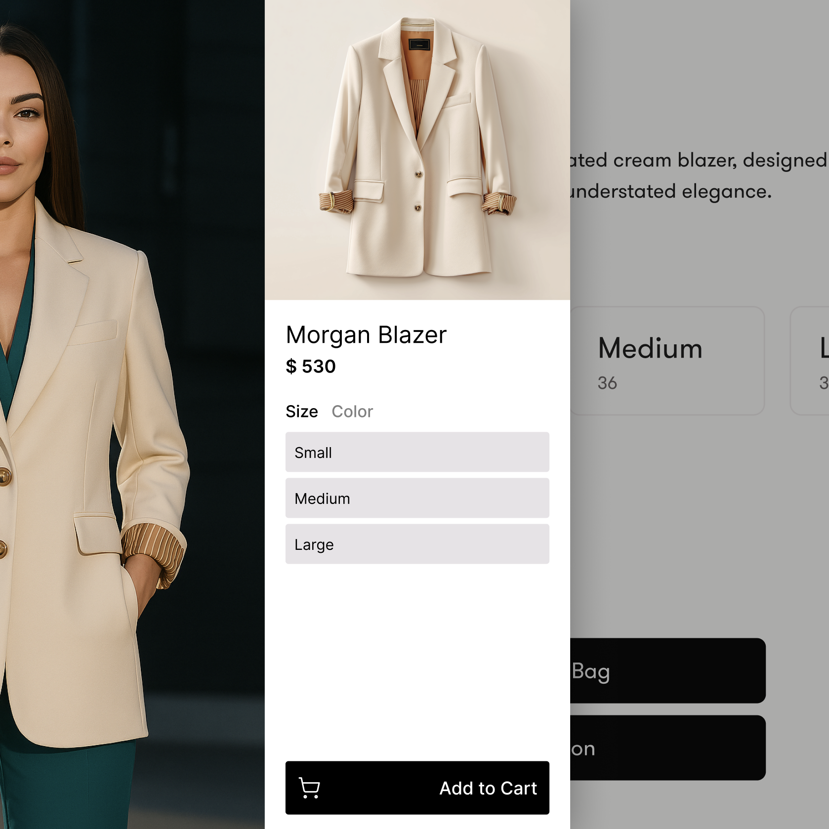 Styleshifter's AI-powered virtual try-on interface showing real-time garment visualization
